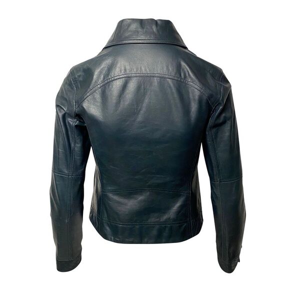 Chanel Motor Jacket in Green Leather - Picture 2 of 6